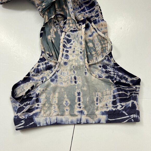 Hard Tail Tie Dye Active Workout 2 in 1 Built in Bra & Racer Back Tank Top Sz S - Picture 3 of 11